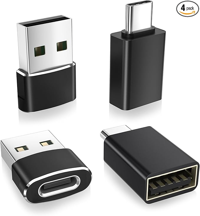 Basesailor USB to USB C Adapter with C Male to 3.0 Female Charger 4P,Thunderbolt 4 to Type A OTG Converter for MacBook,iPhone 14 13 12 Pro Max,Apple iWatch 8 7 SE,iPad 10 Air 4 5 Mini 6,Galaxy S23 S22