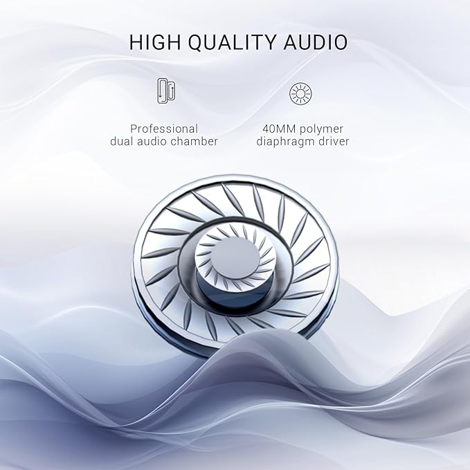 OneOdio A10 Hybrid Active Noise Cancelling Headphones, Hi-Res Audio, 50H Playtime with Speed Charge, Travel Case, Wireless/Wired, Built-in Mic, Bluetooth Over Ear Headphones for Work Travel