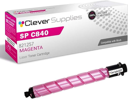 CS Replacement Toner Cartridge Compatible with Ricoh SP C840 821257 Magenta Aficio SP C840 C842 Toner Cartridge Magenta