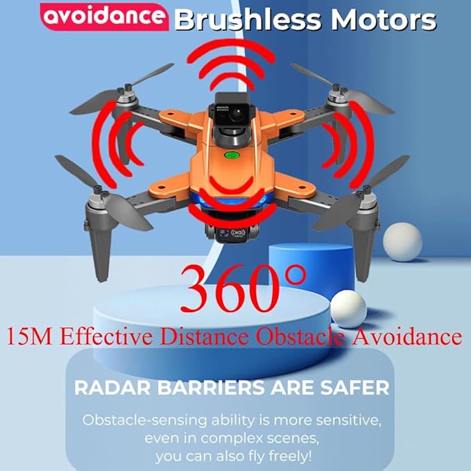 Lozenge L900 HJ90 MAX Brushless GPS Drone 360° Obstacle Avoidance Drones with Camera for Adults 4K Dual Camera RC Quadcopter Auto Return Follow Me 2 Batteries & Storage Bag