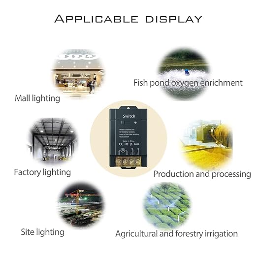 433Mhz Wireless Remote Control Switch AC 110V 120V 240V 220V 30A Receiver with 2 Transmitters for Light Water Pump Household Appliances Farm Irrigation and Electrical Equipment