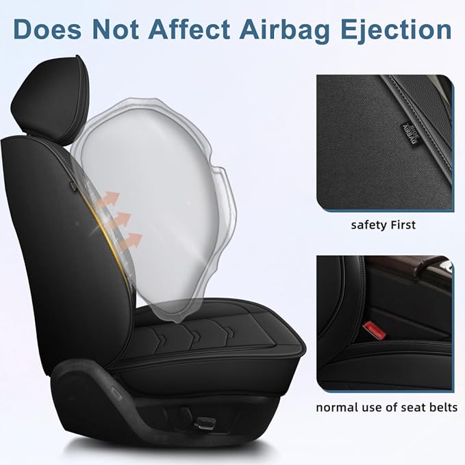 Bling Diamond Car Seat Covers Fit for Lexus ES 300H/350 2007-2025：Full Set Luxury Leather Seat Cushion Waterproof Automotive Seat Protectors (Black,5 Seats)