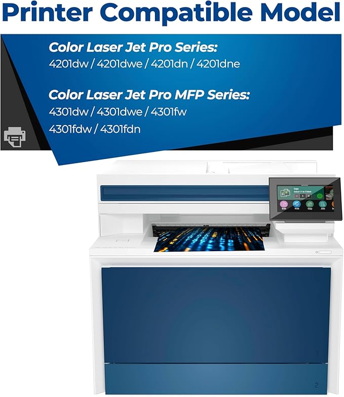 210A Toner Cartridge Color Laser Jet MFP 4301fdw Compatible for HP 210A 210X Toner Cartridges 4 Pack for HP210A HP210X Work With Color Laser Jet Pro MFP 4301fdw 4301dw 4301fdn 4201dw 4201dn Printer