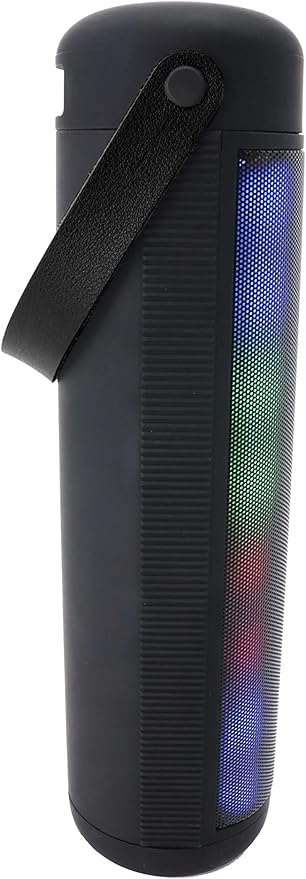 Riptunes Mini Tower Night Light Bluetooth Speaker, Portable Wireless Speaker w/Changing LED Lights, 6W RMS Full Range Stereo Sound, Built-in FM Radio, Supports Bluetooth/USB/Micro-SD/AUX line-in