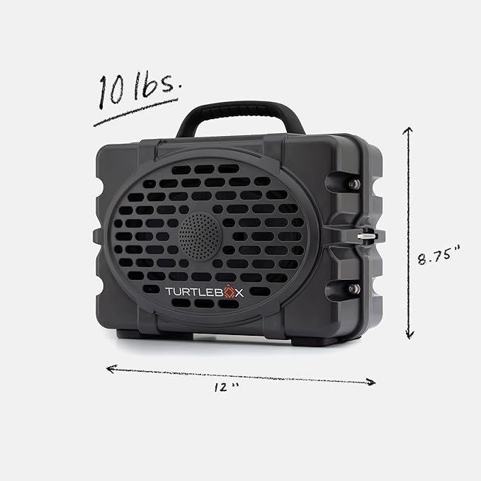 Turtlebox Original Gen 3: Portable Outdoor Bluetooth Speaker – Ultra-Loud (120dB), Waterproof (IP67), Rugged, Impact-Resistant, 3-Day Battery | Party Mode: Unlimited Pairing Stereo, Gray/Green