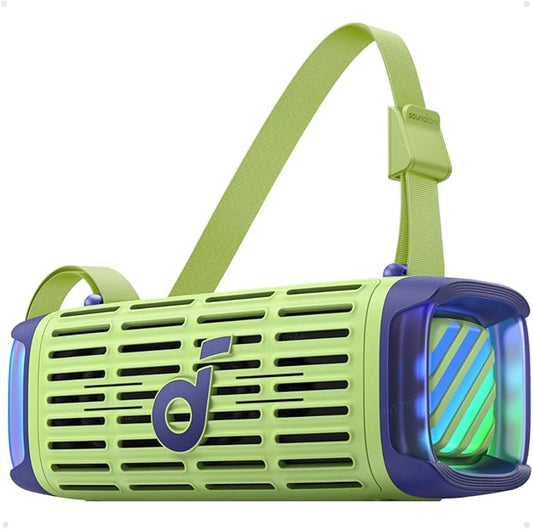 Soundcore Boom 3i by Anker, Rugged Outdoor Speakers, IP68 Waterproof, Floating Playback, Saltwater-Resistant, BassUp 2.0, 50W Portable Speaker, Bluetooth 5.3, 16H, TWS, Kayak/Fishing/Camping-Green