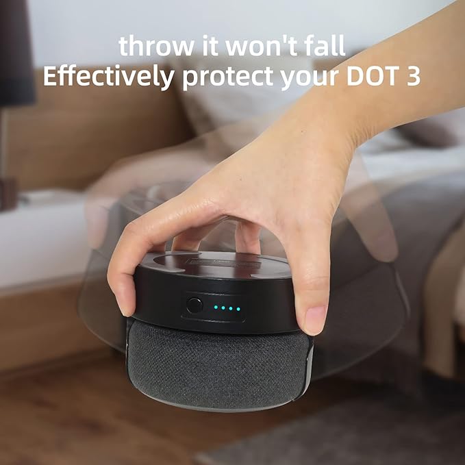 Battery Base for Dot 3rd Gen &Google Mini 2 Battery Stand Portable Charger for Dot 3rd Back up Battery 16 Hours Play time, Not Include D0t 3