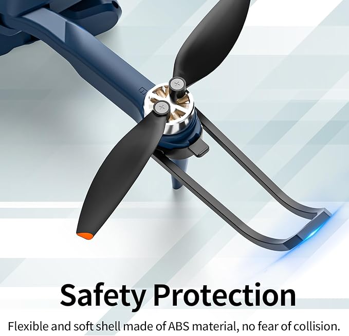 K417 Drone with 2 Cameras 1080P HD 90°Electric Adjustable FPV Drone Transmission,Blue LED Light Foldable Lightweight Remote Control Optical Flow Positioning Altitude Hold 3D Flip,for Adults Beginner