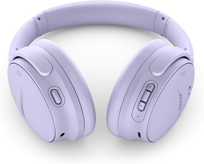 Bose QuietComfort Bluetooth Headphones, Wireless Headphones with Active Over Ear Noise Cancelling and Mic, Deep Bass, Up to 24 Hours of Playtime, Chilled Lilac - Limited Edition Color