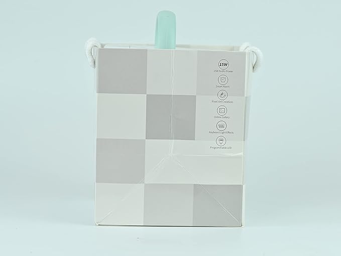 Divoom Ditoo Pro Pixel Art Gaming Portable Bluetooth Speaker with App Controlled 16X16 LED Front Panel, Also a Smart Alarm (White)