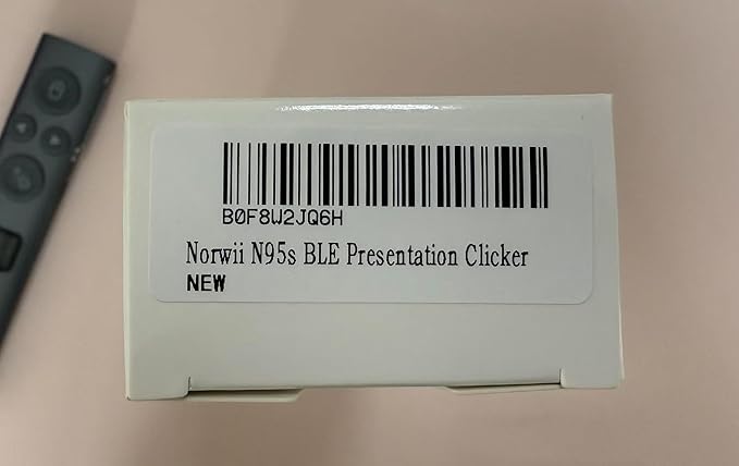 Norwii N95s BLE Presentation Clicker with Digital Pointer for PowerPoint Presentation on TV Screen and Projection Screen, Wireless Presenter Remote with Countdown Timer (Green Light-USB-A)