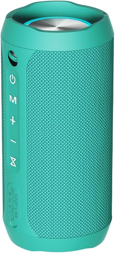 EDUPLINK Bluetooth Speaker IPX7 Waterproof Wireless Speaker with Bass 20H Playtime TWS Stereo Pairing Portable Outdoor Speakers for Beach Camping Travel Gifts for Men Women Girls Boys Teens Teal