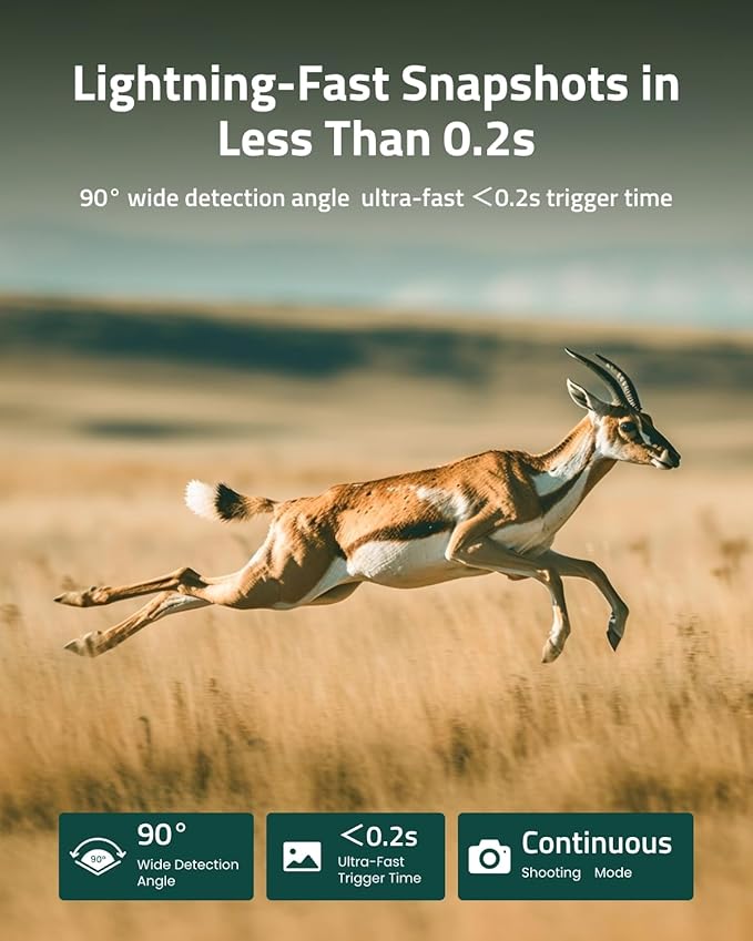 True 4K 4G LTE Cellular Hunting Camera Outdoor+Battery Pack+64G SD Card, 0.2s Trigger Speed, Game or Trail Camera with GPS, Non-Glow IR Night Vision, SIM Card, Motion Capture, Talon Pro Kit