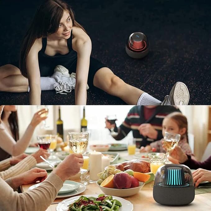 ALLWAY Portable Bluetooth Speakers，360 Degrees LED Night Light，Speakers，Party，Camping，Travel，Gifts for Kids，Women