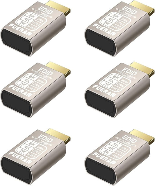 4K 120Hz HDMI 2.1 Dummy Plug,Virtual Display Emulator,displayport Dummy Plug 4k 120hz,Headless Ghost Display Adapter,8K EDID Monitor 3840x2160@120HZ (8K-30Hz-6P)