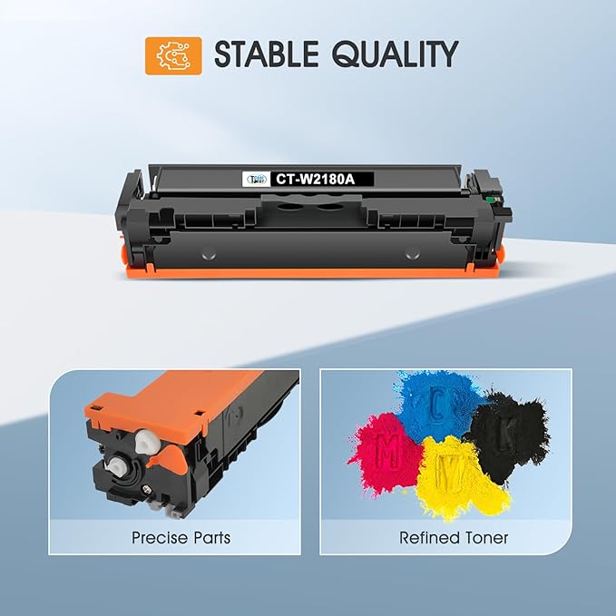 218A 218X Toner Cartridges 4 Pack 3301fdw with Chip Compatible Replacement for HP 218A 218X Color Laserjet Pro MFP 3301cdw 3201dw 3301sdw Printer High Yield Ink Set W2180A (Black Cyan Yellow Magenta)