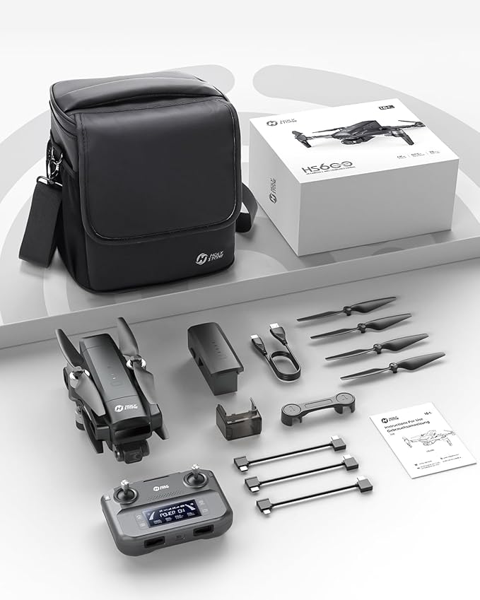 Holy Stone HS600 2-Axis Gimbal Drones with Camera for Adults 4K EIS, Integrated Remote ID, 20000 FT Range Transmission, GPS Drone with Brushless Motors, 4K/30FPS, Follow Me, Level 6 Wind Resistance