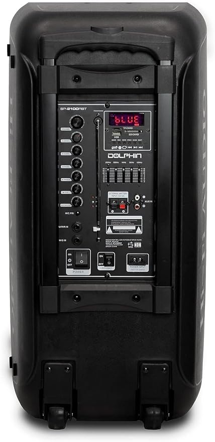 Party Speaker Dolphin Portable Bluetooth Speaker with Sound-Activated, TWS, Powerful X-Bass, Dual 10" Woofers, Long-Lasting Battery