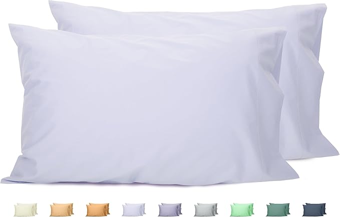 Sunflower King Pillowcases Set of 2, 100% Cotton King Size Pillow Cases 2, 20×40 inches Gloaming Purple, Soft and Breathable