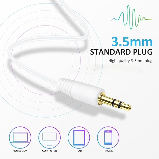 Flutesan 120 Pack Bulk Earbuds in Ear Headphones Earbud Assorted Colors Wire Earphones Wholesale for Classroom, Libraries, Students, Individually Bagged