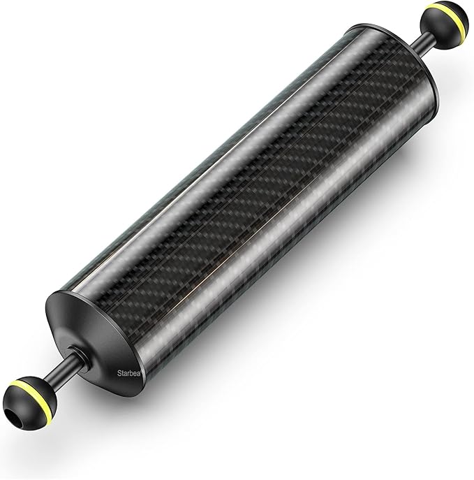 Seafrogs Carbon Fiber Underwater Float Arm, Dual Ball Lightweight Buoyancy Arm for Diving Tray, Video Light, and Strobe - Compatible with Underwater Photography and Videography Accessories(GA-8)