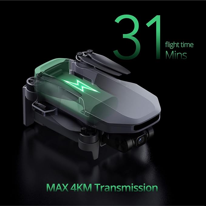 Potensic ATOM SE GPS Drone with 4K EIS Camera, Under 249g, 62 Mins Flight, 4KM FPV Transmission, Brushless Motor, Max Speed 16m/s, Auto Return, Lightweight and Foldable Drone for Adults Beginner