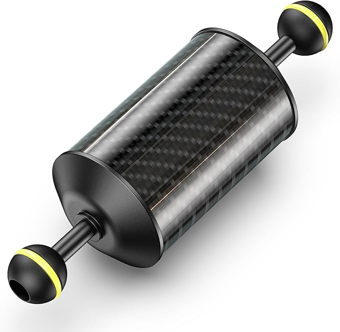 Sea frogs Carbon Fiber Float Arm D60mm, 7'', for Ultralight, Aquatic Arm, Buoyancy Provided 240g, Underwater Camera System Diving Tray Video Light/Strobe GA-5
