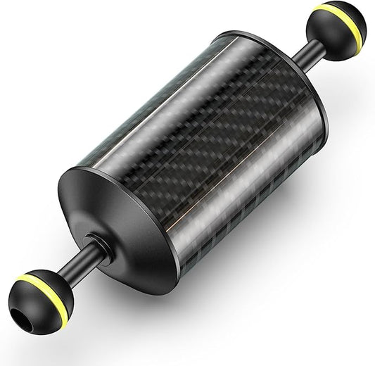 Sea frogs Carbon Fiber Float Arm D60mm, 7'', for Ultralight, Aquatic Arm, Buoyancy Provided 240g, Underwater Camera System Diving Tray Video Light/Strobe GA-5