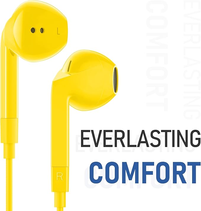 LUDOS FEROX USB C Headphones for iPhone 16 15 Pro Max Plus iPad Pro, 5 Years Warranty, Magnetic USB-C Earbuds for Samsung Galaxy S24 S23 Ultra S22 S21 S20 A55 A54 A53, USB Type C Earphones - Yellow