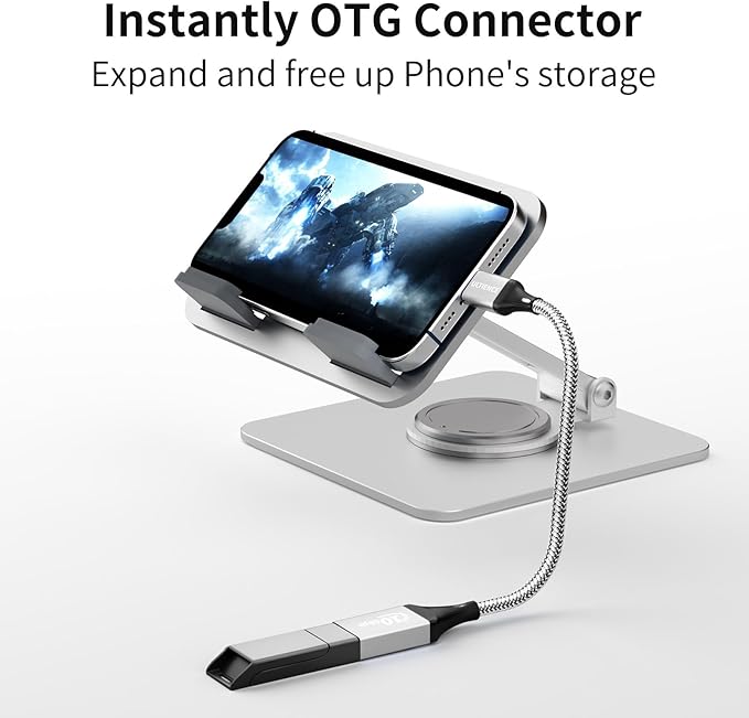 USB C to USB 3.0 Adapter 2 Pack, 10Gbps SuperSpeed - Thunderbolt3 OTG Cable Compatible with MacBook Pro/Air, iPhone 16 15 Pro Max, Samsung S24/S23/S22 (0.59ft, Silver)