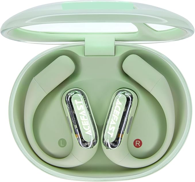 ACEFAST AceFit Pro Open-Ear Headphones, Night Safety Mode for Sports, Powerful Bass, 7.6g Ultra-Comfort, Bluetooth 5.4, 30H Playtime with Digital Display, IP54 Sports Earbuds for Running & Workouts