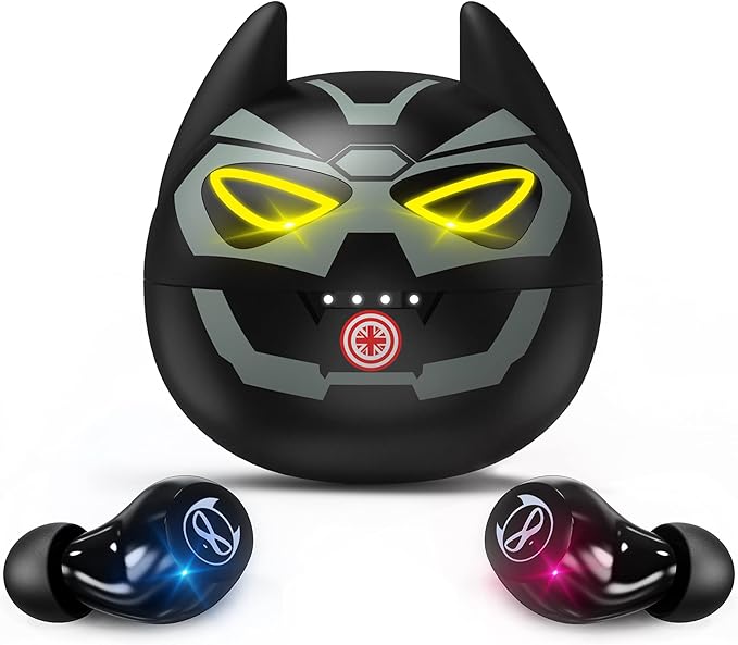 Earbuds for Kids Cute Design in-Ear Wireless Earphones for Kids Boys Adult Bluetooth 5.0 Waterproof Sport Stereo Headphones with Mic for iPhone/Android