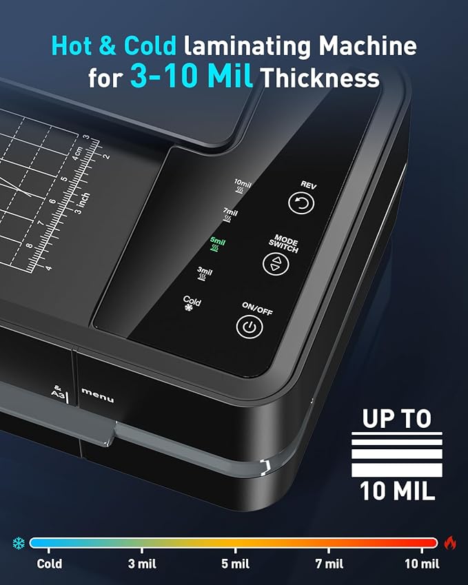 Qfun 3-10 Mil Thermal Laminator Machine 11x17 Heavy Duty Lamination Machine 4-Roller Commercial Laminating Machine 13 inch for Teacher, Large Laminate Machine with Laminating Sheets for Office School