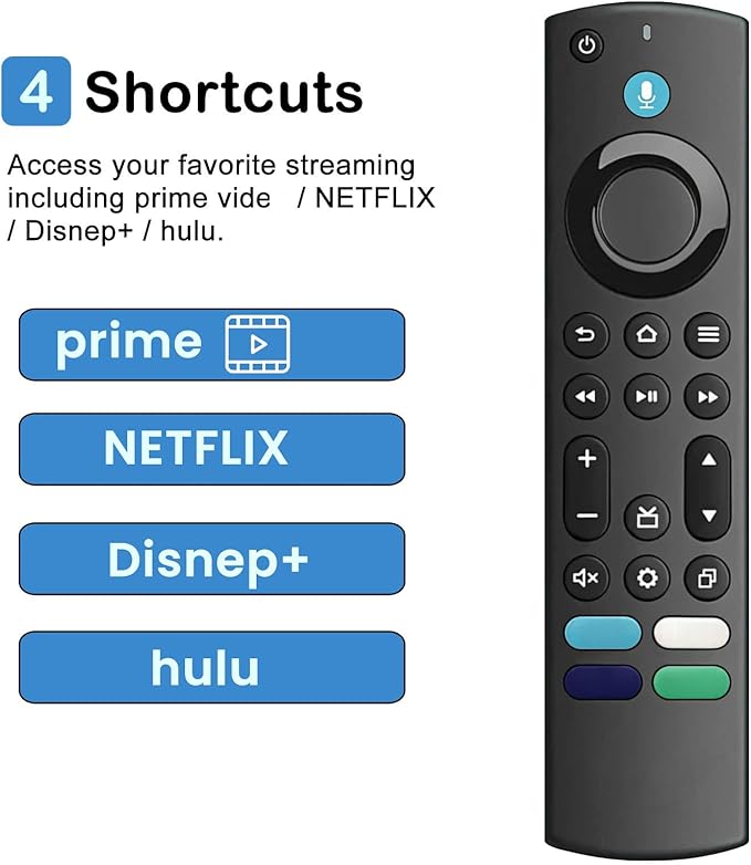 Voice Remote Control Replacement for Fire Smart Tv(Toshiba, Insignia, AMZ Onmi, Pioneer), Compatible for Tv Stick(4K, 2nd Gen, 3rd Gen, Life), for AMZ Smart Tv Cube