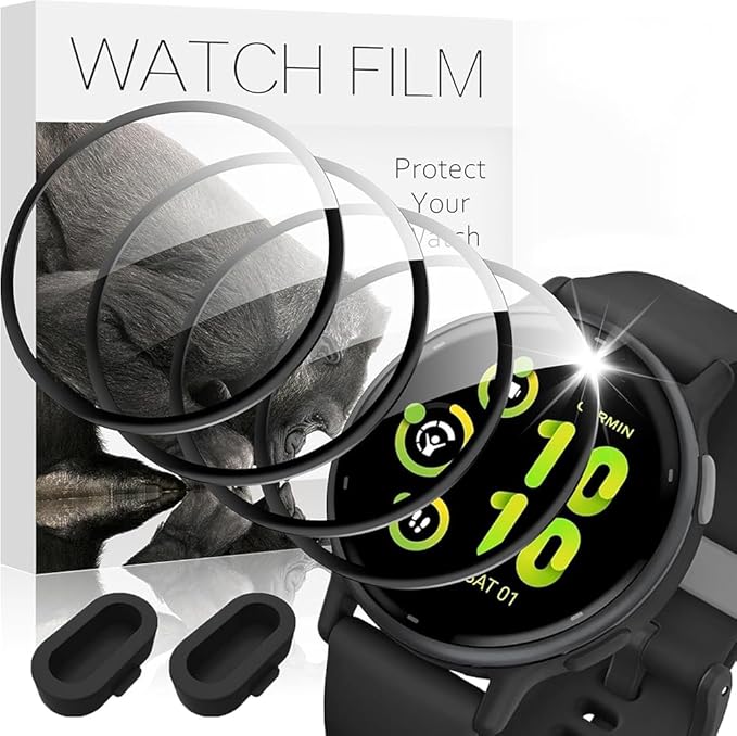 4 Pack Compatible with Garmin Vivoactive 5 Screen Protector PMMA for Garmin Vivoactive 5 Screen Protector Precise Fit,Scratch Resistance