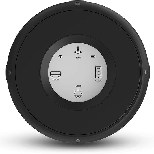 Smart Home Controller + Bluetooth Controller - Works with Alexa, Google Home, Home Assistant, SmartThings, lights, thermostats and more - Programmable & Customizable Buttons (Midnight Onyx)