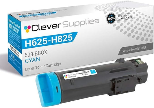 CS Replacement Toner Cartridge Compatible with Dell H625-H825 593-BBOX Cyan Laser H625CDW Laser H825CDW Laser S2825CDN
