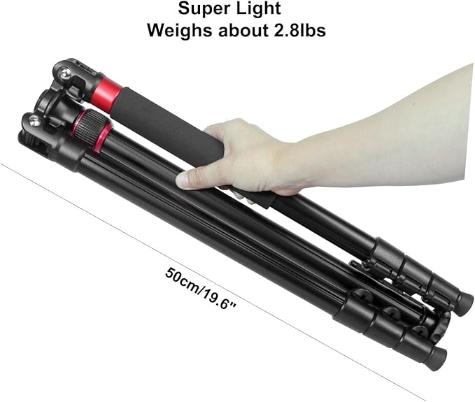 Camera Tripod, 70" Video Tripod Without Head, Aluminum Heavy Duty Tripod with Carry Bag, Professional Camera Tripods & Monopods, Compatible with Canon, Sony, DSLR, Camcorder 33lbs (TM70)