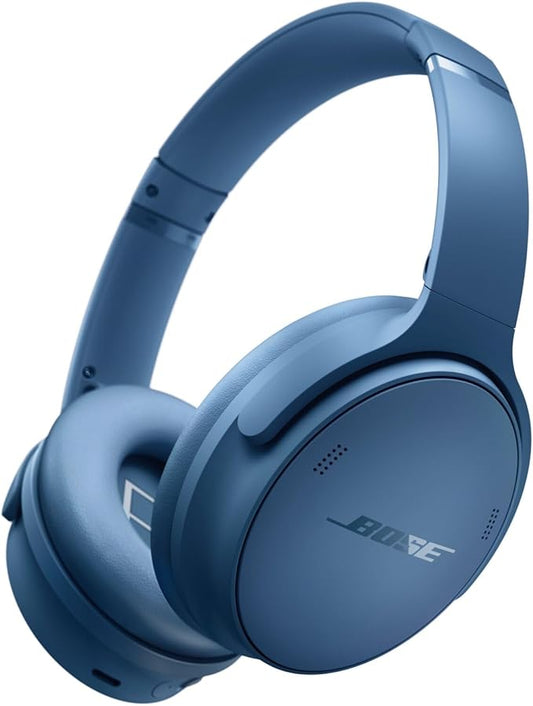 Bose QuietComfort Bluetooth Headphones, Wireless Headphones with Active Over Ear Noise Cancelling and Mic, Deep Bass, Up to 24 Hours of Playtime, Blue Dusk - Limited Edition Color