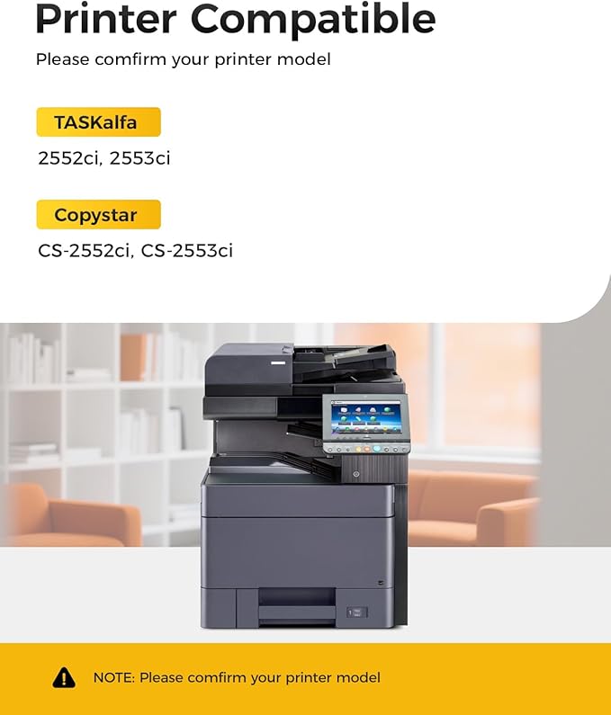 TK-8347 TK8347 Toner Cartridge Set 4-Pack High Yield Replacement for Kyocera TK-8347K TK-8347C TK-8347M TK-8347Y Compatible with TASKalfa 2552ci 2553ci Copystar CS-2552ci CS-2553ci Printer Ink