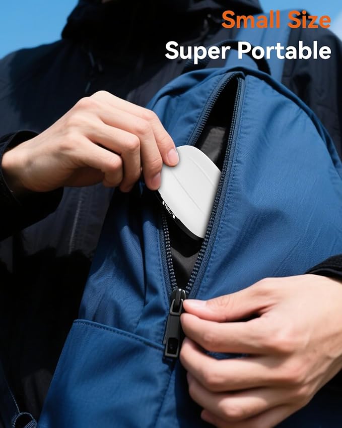 Wireless Earbuds, Sports Bluetooth 5.4 Headphones, Ear Buds with ENC Noise Canceling Mic, 50Hr Playtime Earphones, Palm-Sized, LED Power Display, IPX7 Waterproof Headset for Workout Running, White