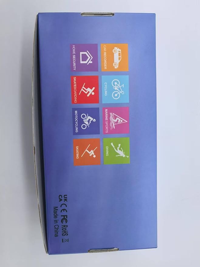 Action Camera FHD 1080P 12MP, 98FT/30M Underwater Waterproof Camera with 2 Batteries, Wide Angle Sports Camera with Accessories Kit Suitable for Helmet, Bicycle, etc.