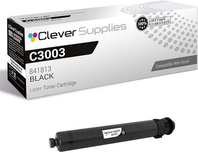 CS Replacement Toner Cartridge Compatible with Ricoh C3003 841813 Black Color Laser Aficio MP C3504 Aficio MP C3503 Aficio MP C3003 Single Black