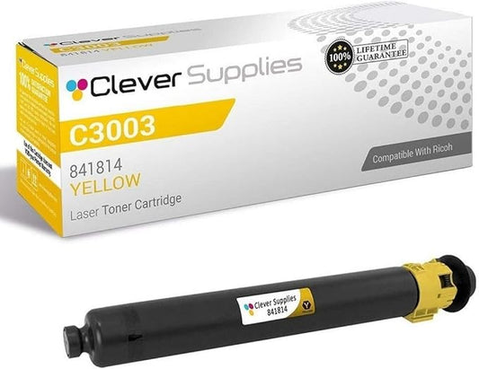 CS Replacement Toner Cartridge Compatible with Ricoh C3003 841814 Yellow Color Laser Aficio MP C3003 Aficio MP C3004 Aficio MP C3503 Aficio MP C3504 Yellow
