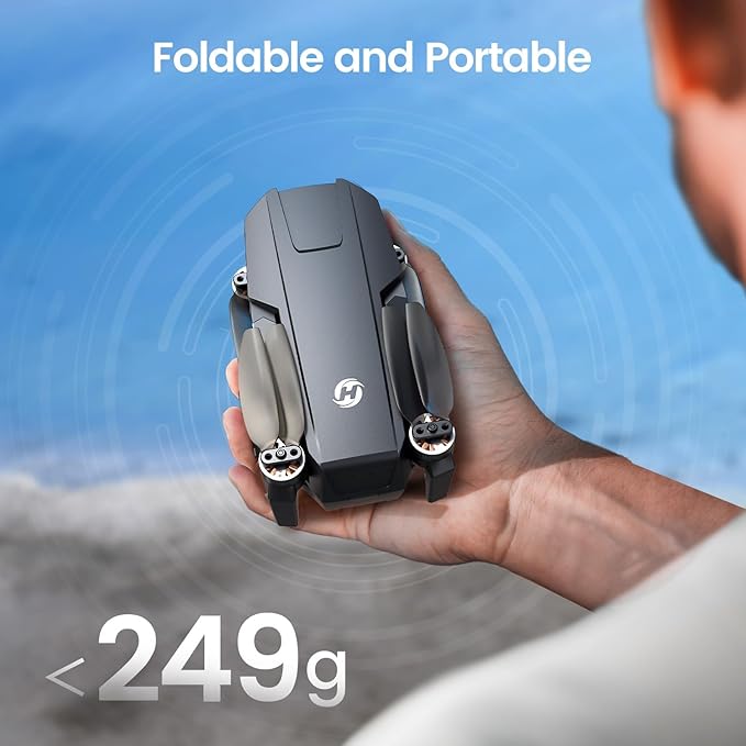 Holy Stone HS720S GPS Drone with Camera for Adults 4K Video, under 249g, 5G 2KM Tranmisson, Smart Fly, Follow Me, 2 Batteries 42-Min Flight Time, Auto Return, Beginner Friendly Mode