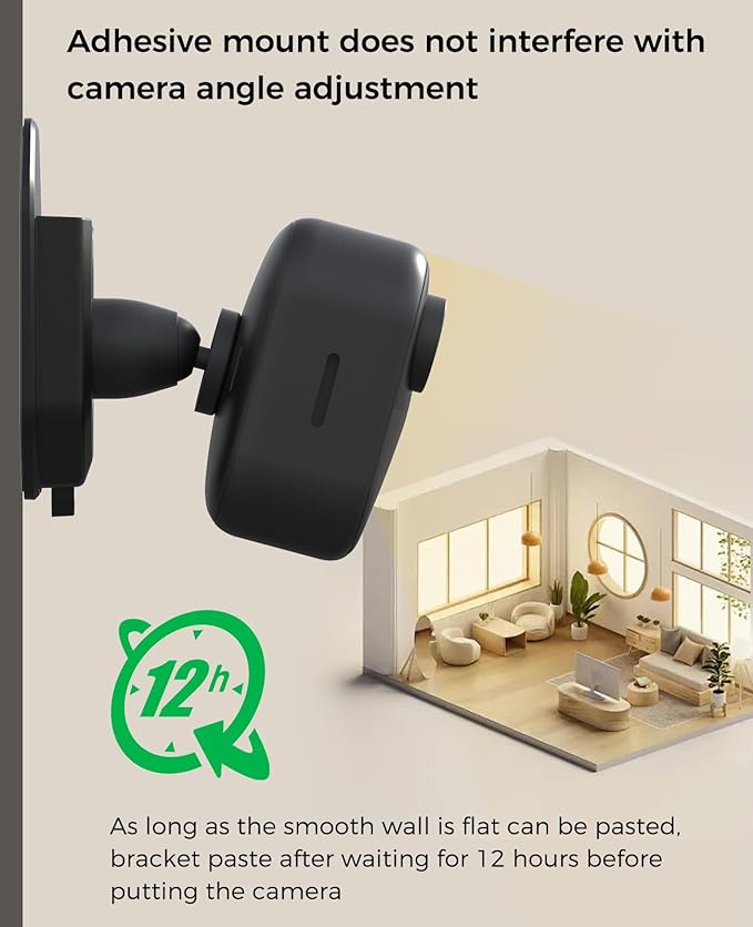 3 Pack Blink Camera No Drill No Screws Wall Mount Bracket for Blink Mini /Mini 2 /Blink Outdoor 4 /Blink Indoor Camera, HBV Adhesive Mount