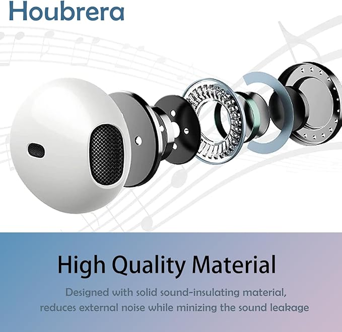 2 Pack of USB C Headphones [MFi Certified] for iPhone 16 15 Pro Max Plus iPad Pro,USB Type C Earphones with Microphone & Volume Control,HiFi Stereo Wired USB Earbuds Noise Cancelling for Galaxy