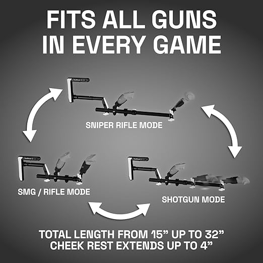 WIELD VR Gun Stock for Quest 3 | 2 | 3S | Pro – Must-Have Adjustable Folding Stock with Tactical Sling – Designed for FPS Accuracy, Stability & Immersion – VR Accessory for Shooting Games – OneStock