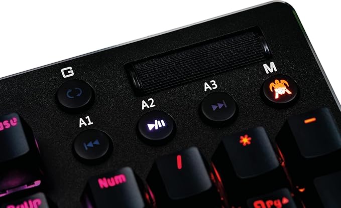 Scorpion V1 Wired Mechanical Gaming Keyboard - USB-A W/USB-C Connection Adaptor – Tactile & Clicky – Brilliant RGB Lighting Customizable Keys & Multimedia Function 104 Keys