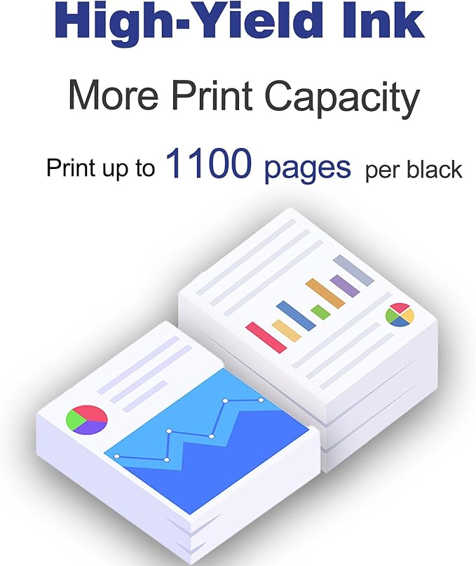 Remanufactured 822XL Ink Cartridge Replacement for 822 822 XL T822XL Black for Workfore Pro WF-3820 Printer WF-4820 WF-4830 WF-4833 WF-3823 Printer (2 Pack, 2 Black)